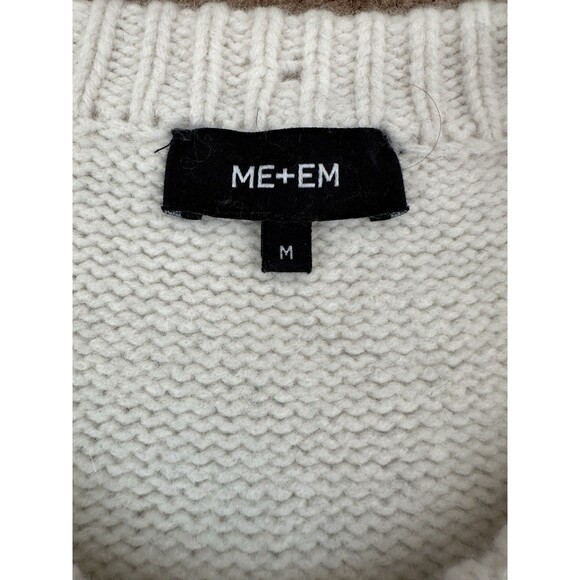 ME+EM MERINO CASHMERE BRETON STRIPE SWEATER SIZE MEDIUM RARE - Picture 15 of 15